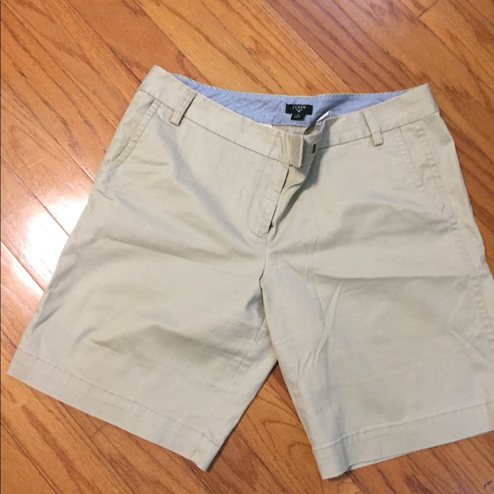 JCrew tan Bermuda shorts